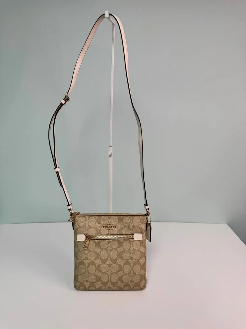 NWOT! Coach Mini Rowan File Crossbody With Adjustable Strap - Canvas